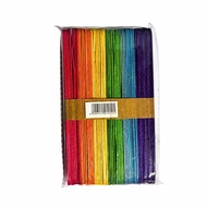 1 Pack/50pcs Arts and Craft Wooden Colored Popsicle Stick