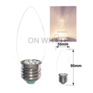 LED Candle Bulb 5W E27 WarmWhite 3000K C35 (Transparent Clear) Non EDISON /.PHILIPS /.OSRAM