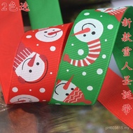 Gift Ribbed Ribbon AS Printed Packaging 25mm Christmas Snowman Ribbon 333 FC1Z