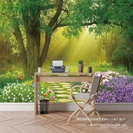 Stickers Decorative Wall Wallpaper Painting Stickers Wall Landscape Painting Wallpaper Background x2