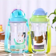 430ml Baby Water Botol Straw Cups Baby Training Cup Bottle for Kids with Strap