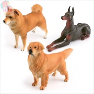 Children's Toys Realistic Animal Model Shiba Inu Doberman Golden Retriever Pet Dog Figurine Ornament