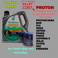 PETRONAS 4L Syntium Semi Synthetic SN 10W40 Engine Oil with Oil Filter