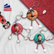 GANTUNGAN F1 Adorable Driver Figure Button Keychain – Cute Keychain Souvenir Gift for Formula 1 Race
