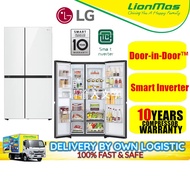 LG 694L Smart Inverter Side-by-Side Fridge with Door-in-Door™ Refridgerator GC-M257CGFL Freezer - Pe