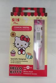 เอสโอเอส พลัส เทอร์โมมิเตอร์ รุ่น HKT 02 (สีชมพู,สีแดง) SOS Plus Clinical Digital Thermometer Hello Kitty