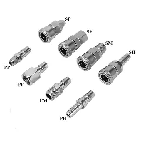 Pneumatic Fittings for Air Compressor Hose Quick Coupler Plug Socket Connector SM PM SH PH SF PF SP