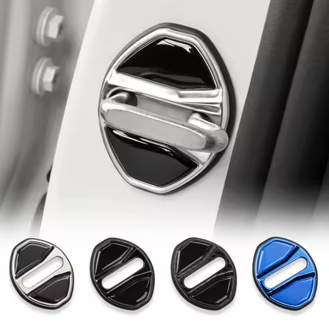 4PCS Car Door Lock Cover For BMW 3 5 Series G60 G20 G70 G22 G26 G45 i3 i4 X1 U11 Stainless Steel Doo