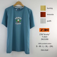 CHANGE Z3N/ MEN'S SHORT-SLEEVED T-SHIRT ZN-15390 TEALbiru