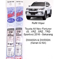Toyota All Fortuner VRZ SRZ TRD Wiper Rubber Refill - NWB Japan DW40GN & DW55GN