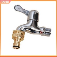 yakhsu|  1/2 3/4inch Brass Thread Garden Faucet Hose Water Pipe Connector Fitting Adaptor