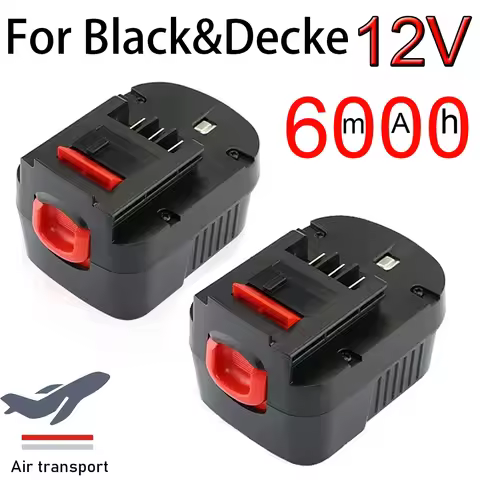 For Black&Decker 12V 6.0Ah 6000mAh A12E A12 / HP122K CD PS HP126F2K