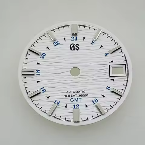 28.5mm NH34/NH35 dial Dial non-luminous single date mechanical movement GMT 4-hand GS literal for se