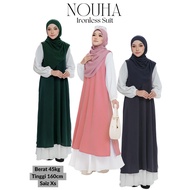 Nouha Suit Ironless Jelita Wardrobe,Skirt Cey crepe,Blouse Cey crepe,baju tak payah gosok,Ready stock