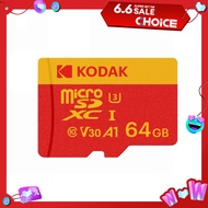 KODAK Micro SD Card Red Memory Card 32GB MicroSDHC 64GB U3 128GB 256GB MicroSDXC MicroSD C10 A1 TF Flash Cards for Phone