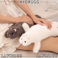 LAYOR1GG Ferret Plush Pillow, Soft Plush Fluffy Texture Stuffed Ferret Toy,  Cute Expression Dense S