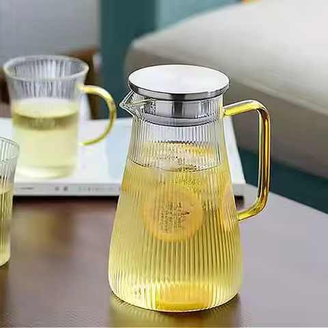 Cold Cold Brewing Pot Creative Water Pot with Handle Cold Kettle Elegant Water Jug Transparent Bever