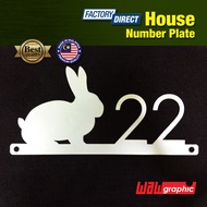 House Number Plate Nombor Rumah 门牌 Stainless Steel 304 白钢门牌 U Series108