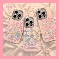 Fireworks Castle Suitable for Apple 17 Precision Hole Feather Gauze Phone Case iPhone17Air Lens Film