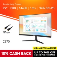 PRISM+ C270 27 144Hz 1500R Curved Productivity Monitor Gaming Monitor [1920 x 1080]