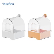 [Shamjina] Parrot Bathing Tub Easily to Install Budgie Water Bowl Pet Bird Bath Box