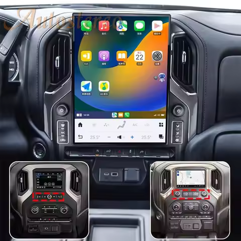 15.6 Android 13 Car Radio for GMC Sierra Denali Silverado 2019 2020 2021 2022 2023 Carplay Car Radio