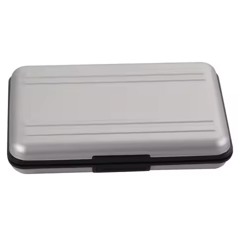 Memory Card Case Silver Micro SD Card Holder Protector Small Aluminum Portable Memory Card Storage B