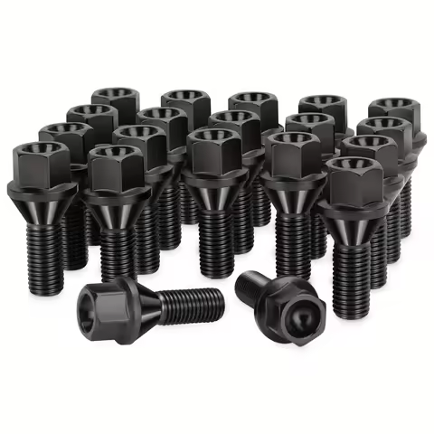 20Pcs 12x1.5 Lug Bolts for BMW E46 E90 E39 E60 E53 325i 12mmx1.5 Wheel Studs 28mm Shank for 320i 325