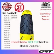 Norva Motor Tayar Motosikal Tubeless Global Rubber GRT 238 90/80-14, 100/80-14, 90/80-17 Diamond Tay