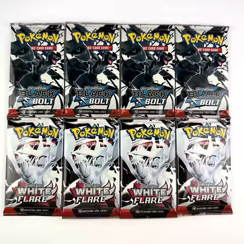 10/20Pcs Pokemon Card Black Bolt White Flare English Pokemon Card Game Carte Trading Collection Card