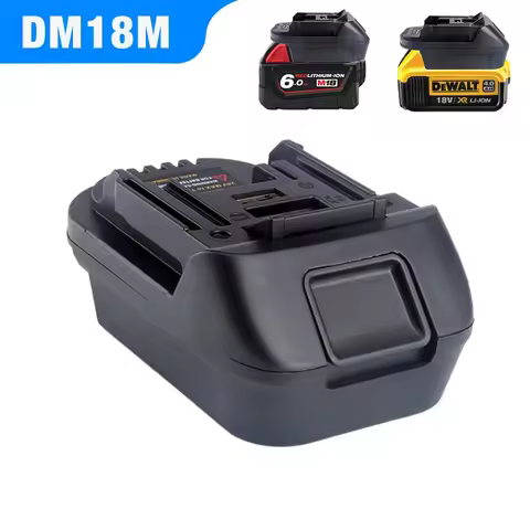 DM18M Battery Adapter Converter for Milwaukee/Dewalt/Makita 18V BL1830 BL1840 BL1850 BL1860 DM18M Po