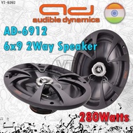 Audible Dynamics AD-6912 6x9 Coaxial 2-Way Car Speaker System 280Watt