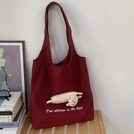 sling bag woman bag gentlewoman bag Original Cute Doll Canvas Bag Female Lazy Style ins Niche Large 