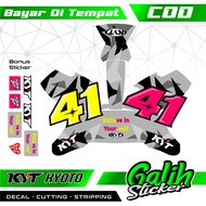 Gs Sticker - COD - Decal Sticker Helm Kyt Kyoto Aleix Espargaro 2019 - Sticker Variasi Helm Kyt Kyot