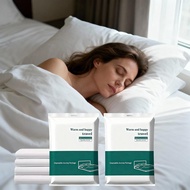 Disposable Bed Sheets 2-Pack | 4-Piece Set (87"x87" Bed Sheet, 95"x87" Quilt Cover, 20"x32" Pillow C