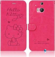 GOMO三麗鷗授權 Hello Kitty HTC 5吋 one2 M8 32GB 側掀側翻可立式皮套 保護殼 保護套 桃