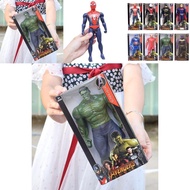 Spiderman Hulk Iron Man Captain America Action Figure LED Light Kids Toys Gift