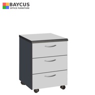 Mobile 3 Drawers with lock  Baycus Mobile Pedestal with 3 Drawers (Grey)  Office Mobile Drawers