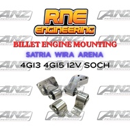 4G13 4G15 12V RNE ENGINEERING BILLET ENGINE MOUNTING ALUMINIUM - SATRIA WIRA ARENA