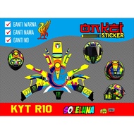 DECAL HELMET R 10 VR46
