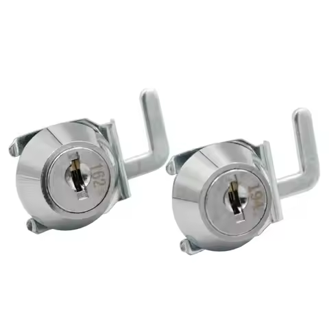 Rust-Resistant Mini Cam Lock with Quick Clip Metal Cabinet Silver POS Drawer Lock with Keys Easy Rep