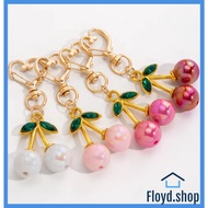 Funky Sweet Cherry Charm Keychain Creative Cute Fruit Shape Key Ring Bag Pendant Ornaments