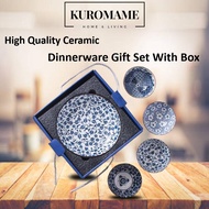 [KUROMAME] Tableware Japanese Style Rice Bowl Plate Set Ceramic Bowl Mangkuk Pinggan Keramik Soup Bowl Salad Bowl Wedding Doorgift Murah Doorgift Kahwin Hadiah Kitchenware Dinnerware Cutlery