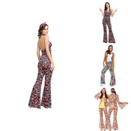 Silk 70s Ice Women's Hippie Costume Set Feel Comfortable And Fabulous Look