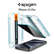 Spigen iPhone 15 Pro Privacy Tempered Glass [1 Pack] Glas.tR EZ Fit iPhone 15 Pro Screen Protector
