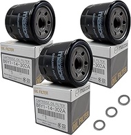 3 Pack Genuine Mazda Oil Filter B6Y1-14-302A & APSG Drain Plug Washers | Compatible with select 1995