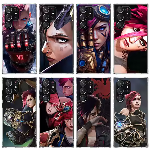 Arcane Vi Anime Phone Case for Samsung Galaxy S26 S25 Edge S24 S23 Ultra S22 Plus S21 FE S20 + Soft 