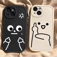 ✨casing iphone casing iphone 13 funny emoji face shockproof casing compatible iPhone 17 16 15 14 13 