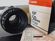 Canon EF 50mm F1.8 II  定焦鏡頭 大光圈 DC馬達 輕巧便攜 二手鏡頭 