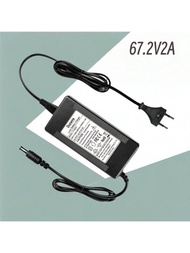 Duxwire 67.2v2a鋰電池充電器歐盟標準,適用於60v鋰電池組,適用於電動鏈鋸,摩托車,自行車,戶外照明配件